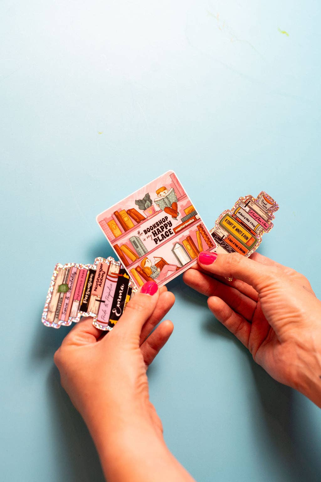 NatterDoodle - Wholesale Sticker - A Court of Thorns and Roses ACOTAR Book Stack Glitter Vinyl 2