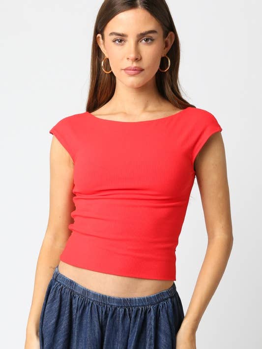 Jeanne-topp för wholesale av Olivaceous