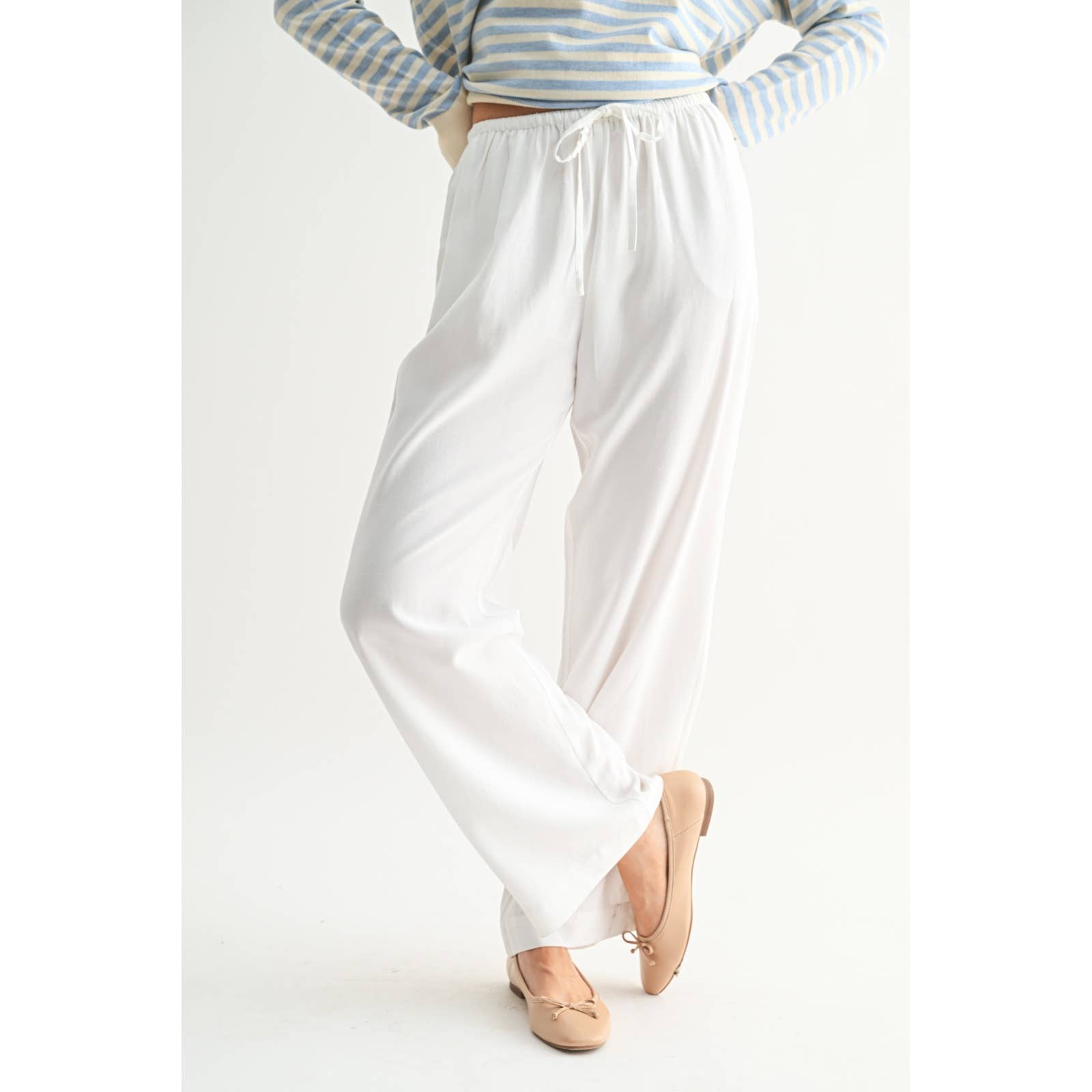 Wishlist Apparel - Wholesale Pants - Women's - LINEN STRAIGHT PANTS / WL25-115550