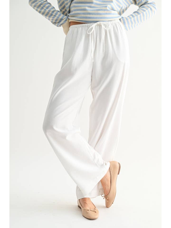Wishlist Apparel - Wholesale Pants - Women's - LINEN STRAIGHT PANTS / WL25-11555