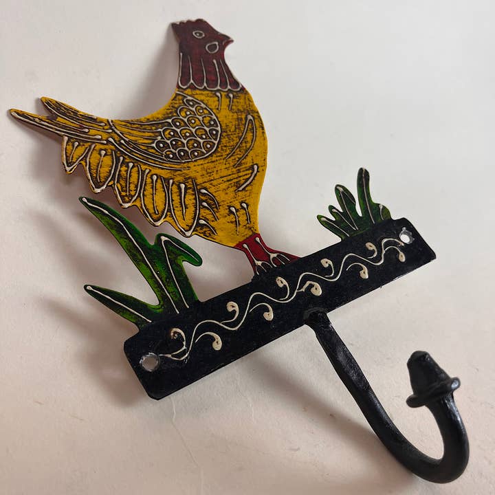 natural habitat - Wholesale Wall Hook - Metal Painted Hook Chicken1
