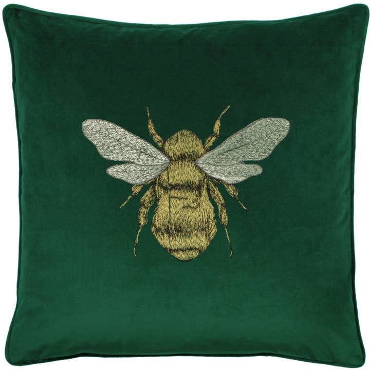 Hortus Bee Cushion Emerald for wholesale on Faire