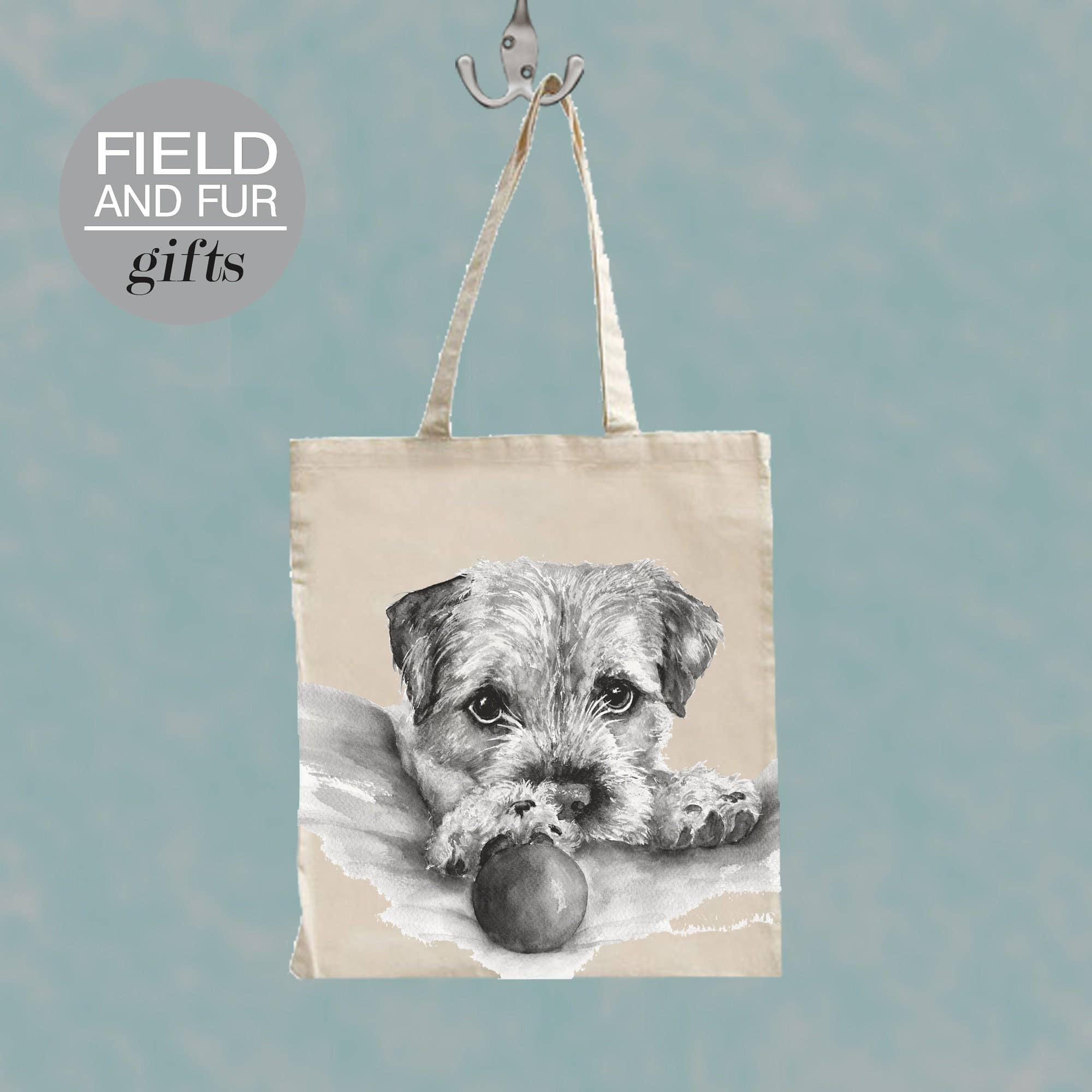 Field and Fur Gifts – wholesale Bärkasse - Unisex – Murray, Border Terrier Tote Shoppingväska