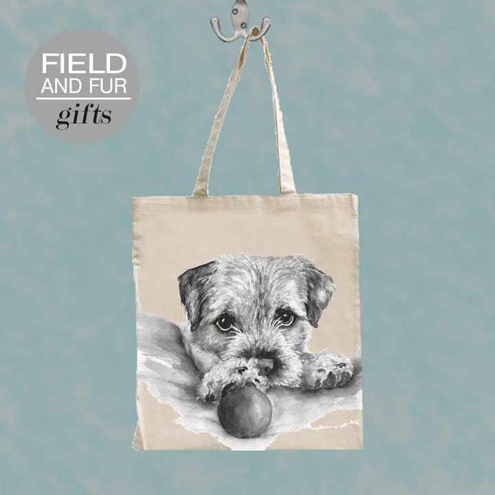 Field and Fur Gifts – wholesale Bärkasse - Unisex – Murray, Border Terrier Tote Shoppingväska0
