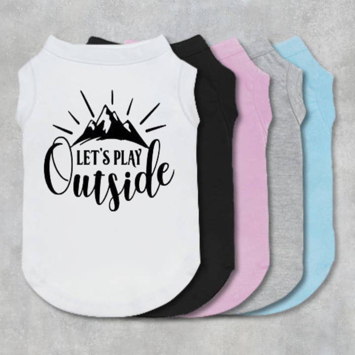 Designer hondenshirt van Let's Play Outside voor wholesale door The Honest Dog Company