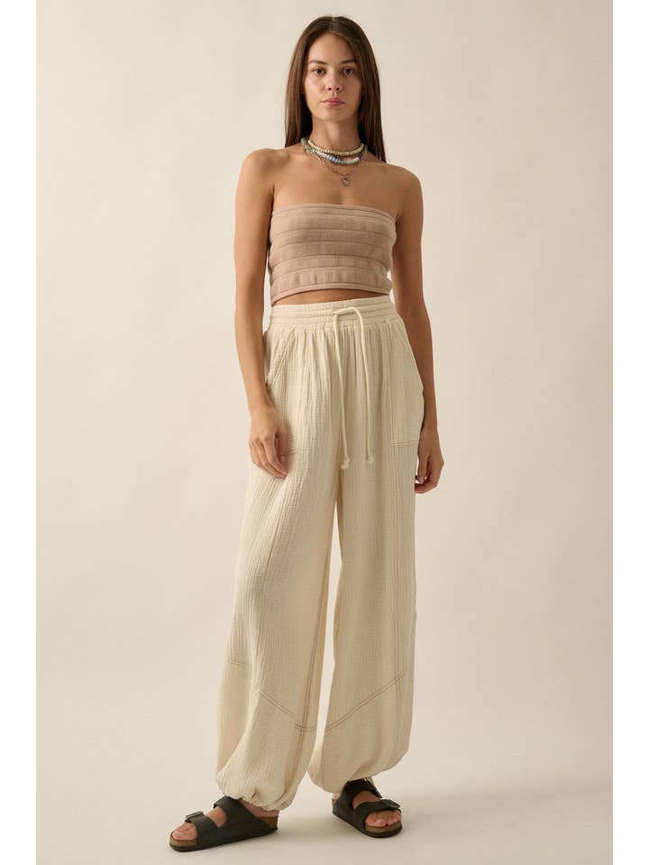 Promesa USA - Wholesale Pants - Women's - Mineral Washed Crinkle Cotton Parachute Pants15