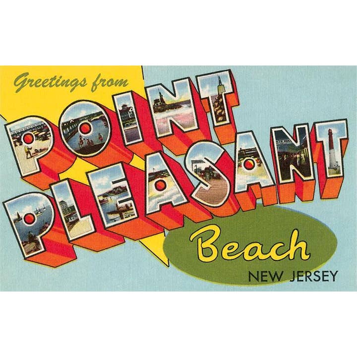 Cartolina NJ-338 Saluti da Point Pleasant Beach, Ne per la vendita all'ingrosso da parte di Found Image Press