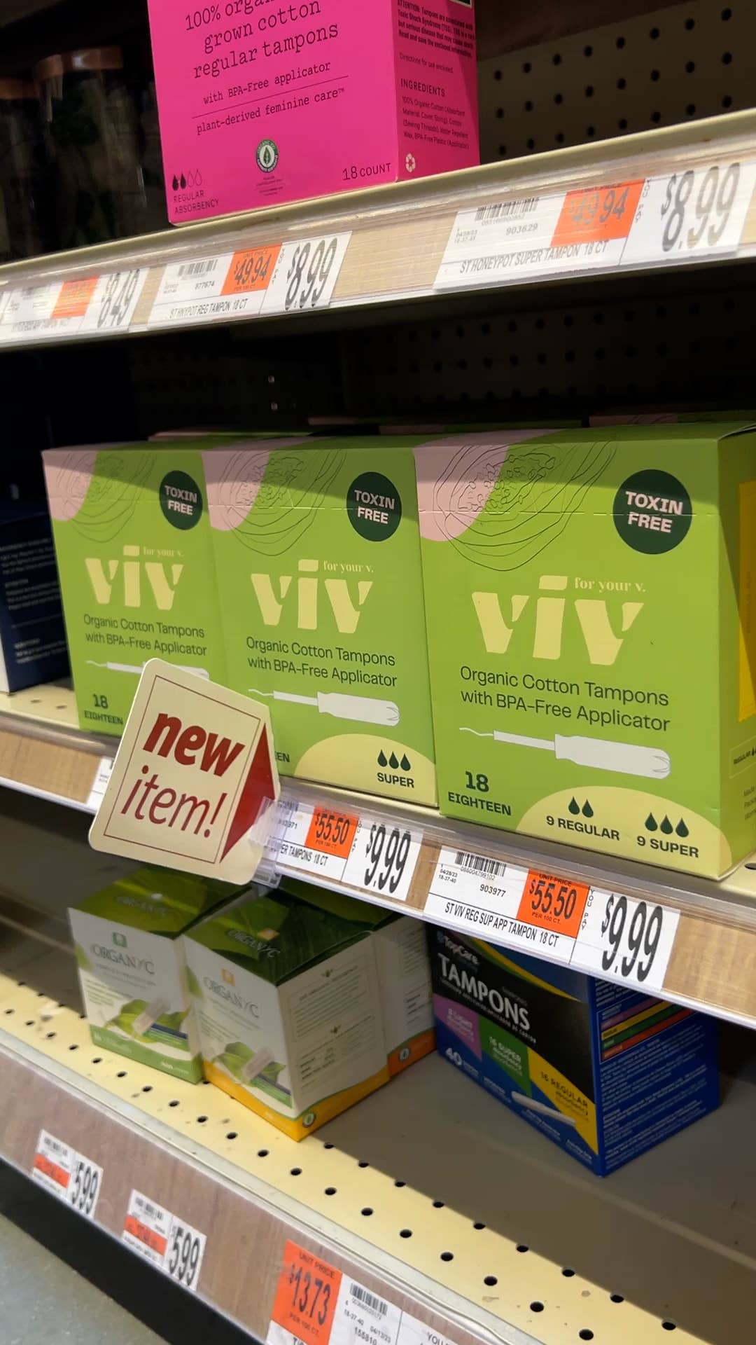 Viv for your V - Wholesale Tampon - Viv Organic Cotton Tampons - 100% Toxin-Free, BPA-Free10