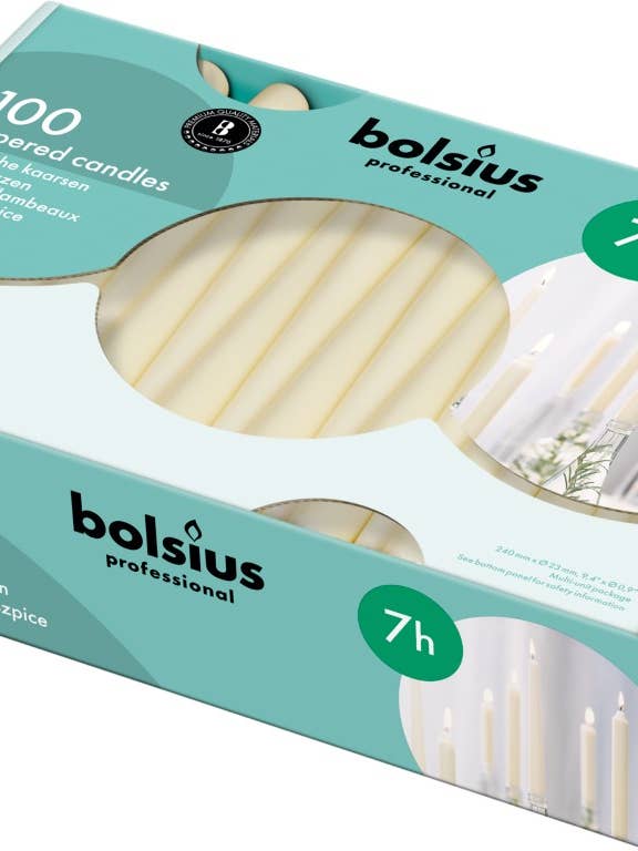 Horeca Gotische Kerze 240/23 Box 100 Elfenbein für den Großhandel von Sfeerpunt