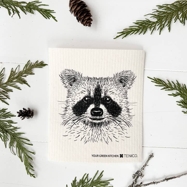 Your Green Kitchen - Wholesale Dishcloth - Sponge Cloth / Raccoon / Reusable Cloth