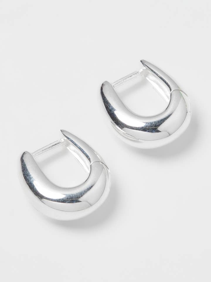 Gemma Hoops in Sterling Silver for wholesale by Wolf Circus Jewelry