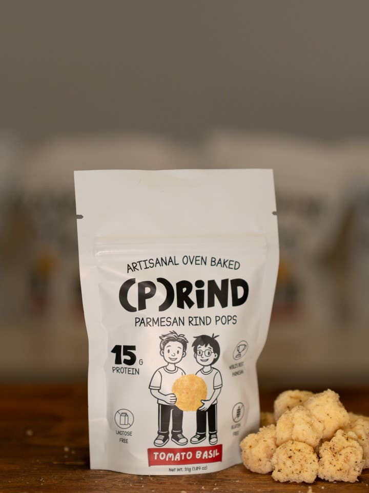 Tomato Basil Parm Pops Snack Pack for wholesale by (P)rind, Co.