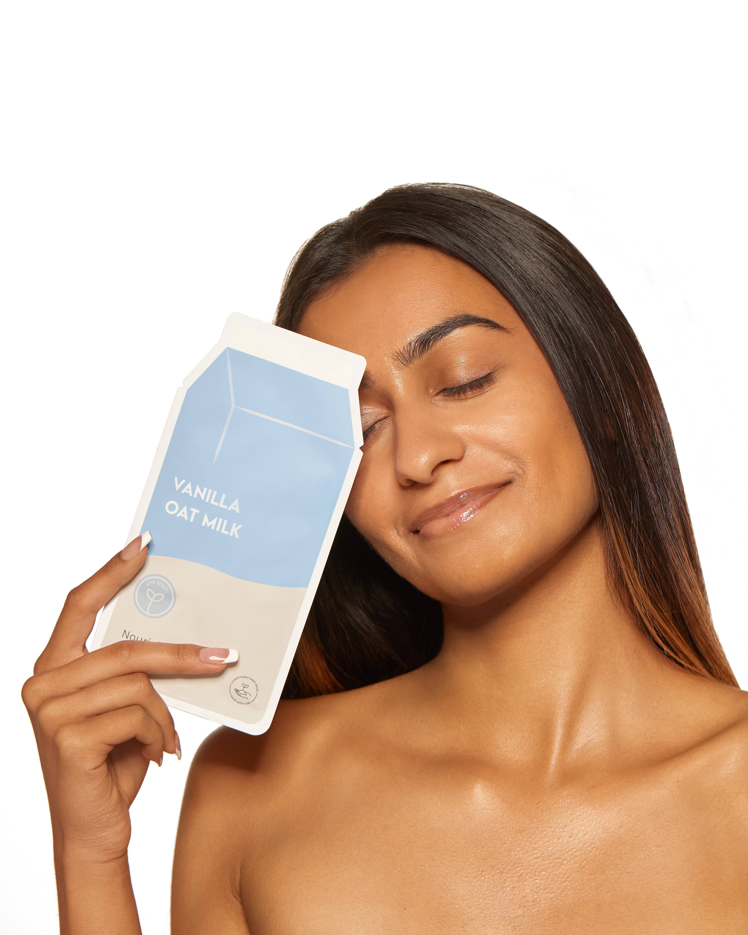 ESW Beauty - Wholesale Skincare Face Mask - Vanilla Oat Milk Nourishing Plant-Based Milk Sheet Mask2