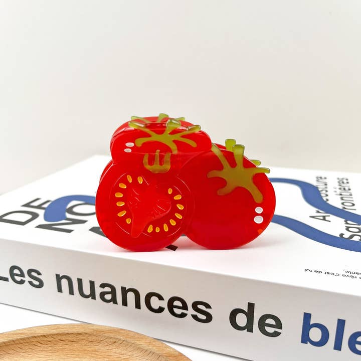 TheDivaSoap - Wholesale Hair clip – Women’s - Three Tomato Claw Clip, Fruit Hair Clip1