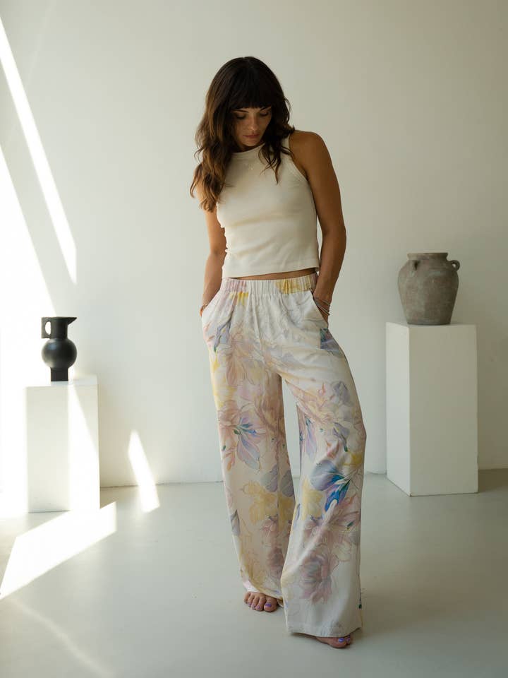 Bukser Cosmos Flower for engroshandel hos Rock on and Namaste