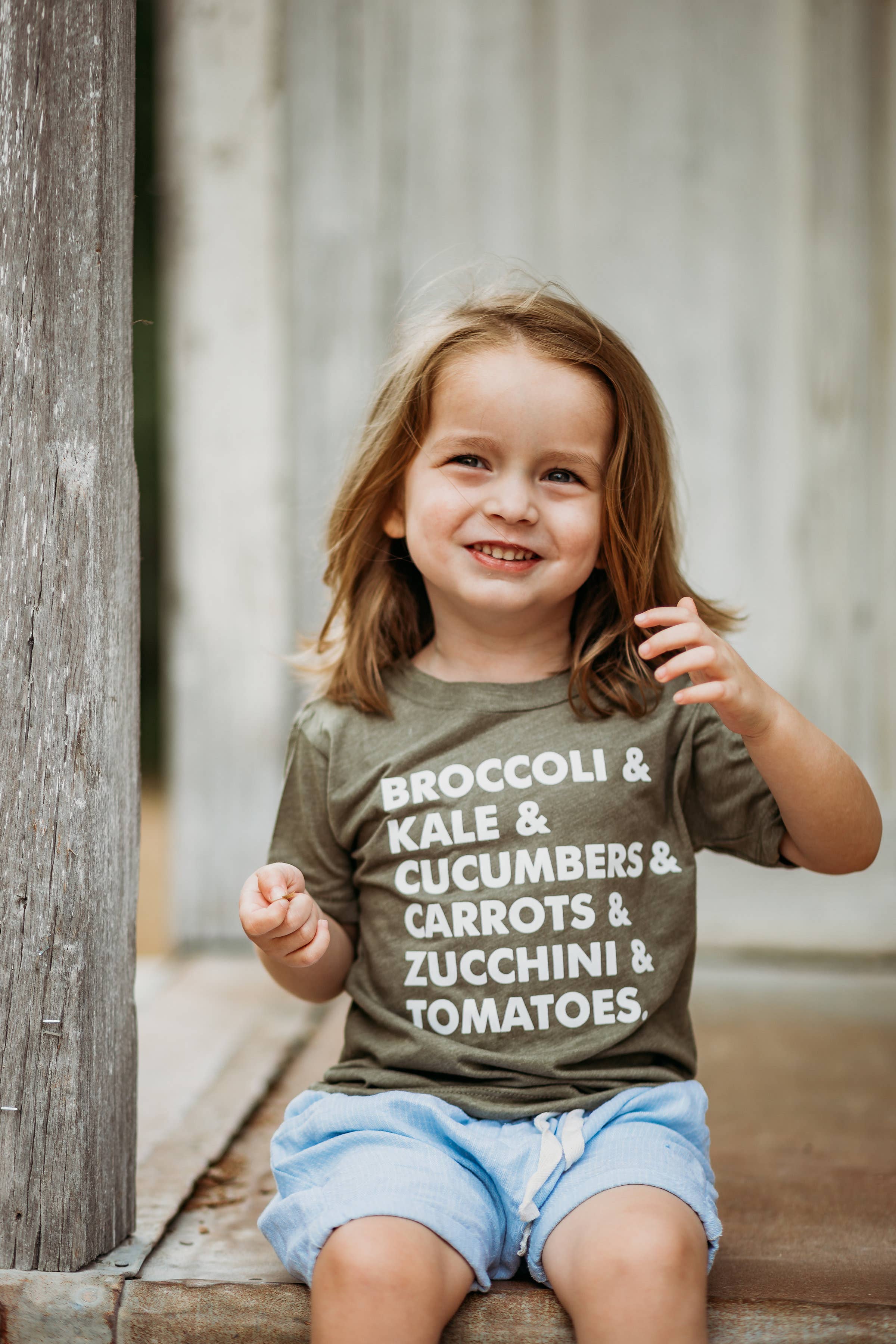 Nature Supply Co - Wholesale Screen Printed T-Shirt - Kids - Veggie List T shirt | Kids Graphic Tee | Kids Clothes7