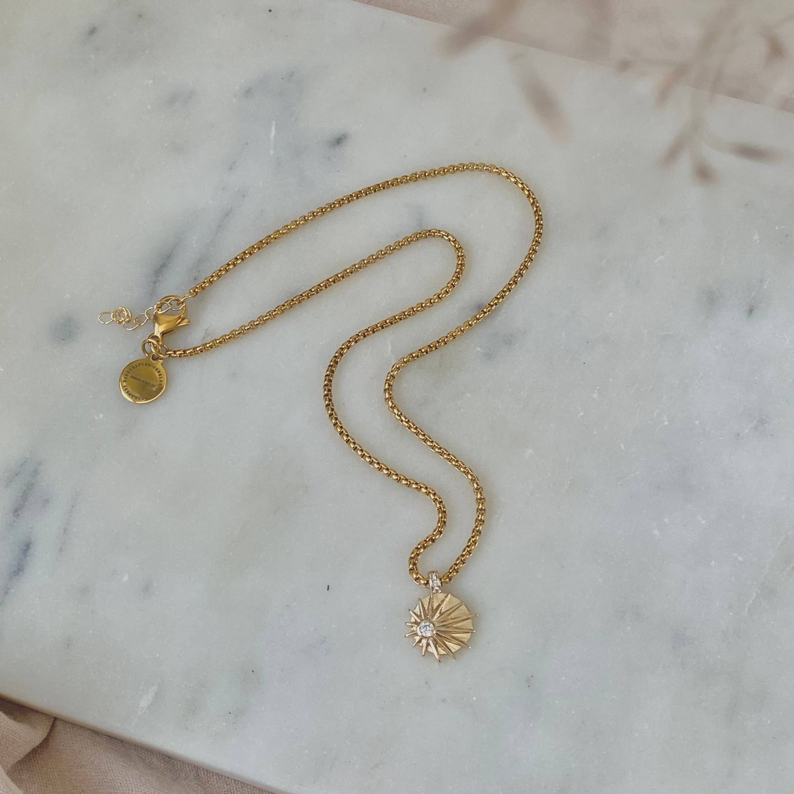 Amady Jewelry – Großhandel Kette mit Anhänger/Charm – Sonnenaufgang Zirkonia vergoldete Halskette Silber Ombre4