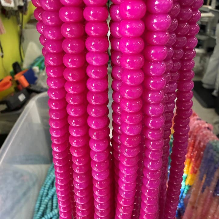 Sonya Renee Jewelry - Wholesale Beaded/Pearl Necklace - Lilly Gemstone Bead Necklace multi-color 8mm opals jade 58