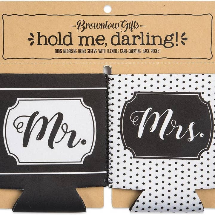 Mr. & Mrs. Neoprene Drink Sleeves, Insulated Can Coolers Set for wholesale by First Choice Buying