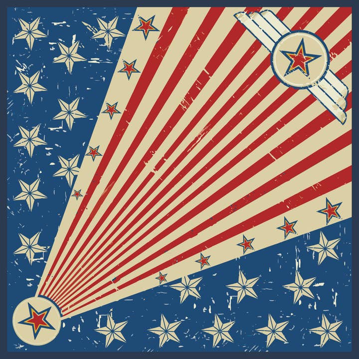 A Rare Bird Shop - Wholesale Scarf - Women's - "Star Spangled Banner" Wild Rag
