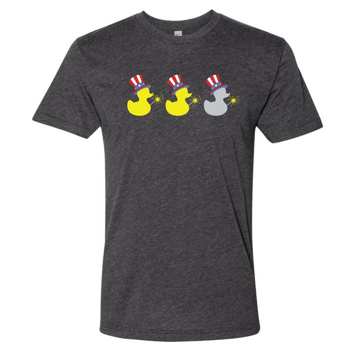 Star Spangled Duck Duck grijs T-shirt van Duck Minnesota voor wholesale door Minnesota Awesome