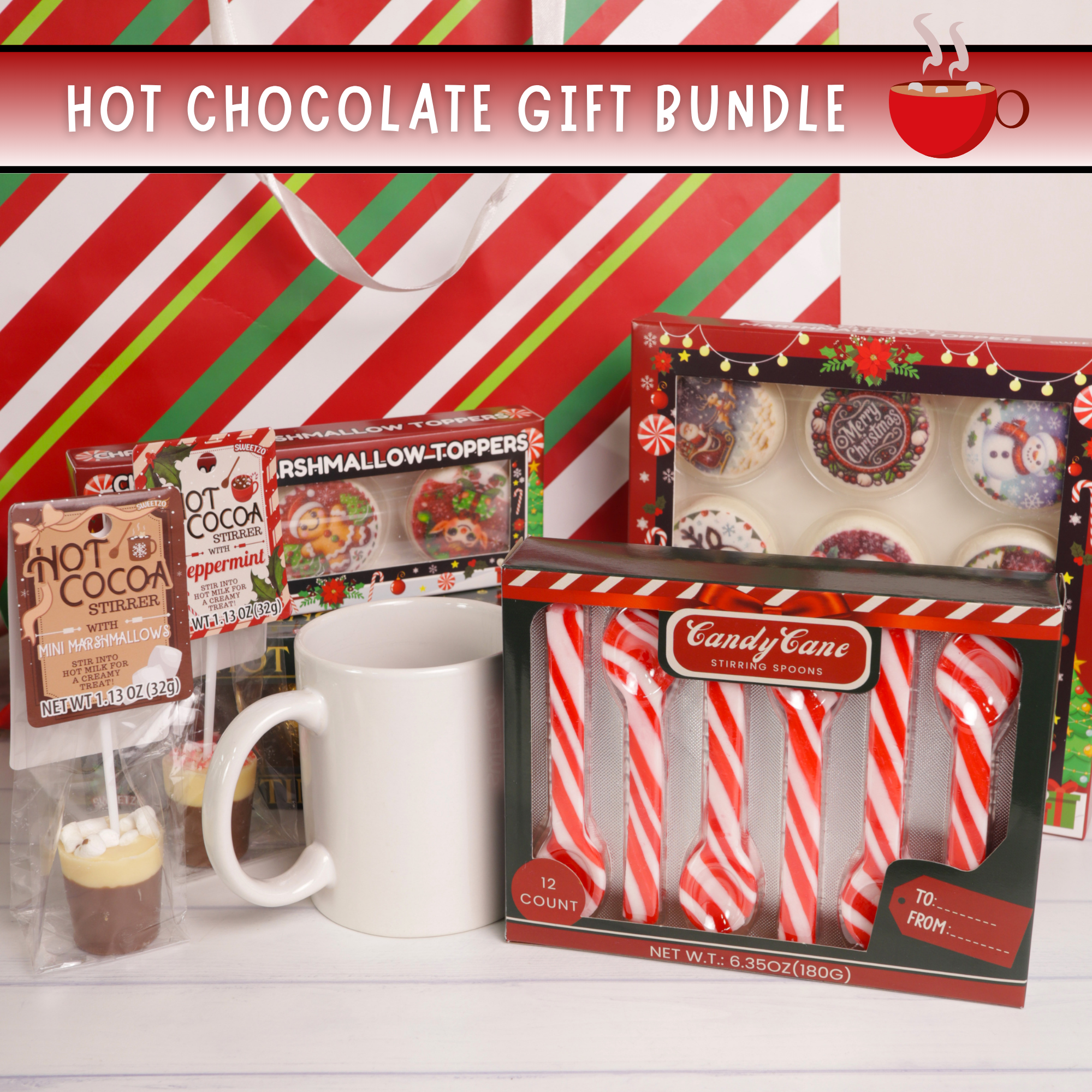 Needzo Inc - Wholesale Candy Cane - Christmas Candy Cane Spoons, Hot Cocoa Drink Stirrers, 12 Ct6