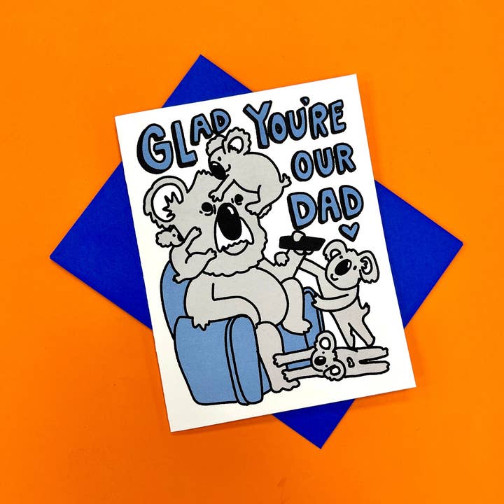 Glad att du är vår pappa - Fars dag gratulationskort för wholesale av Secret Planet