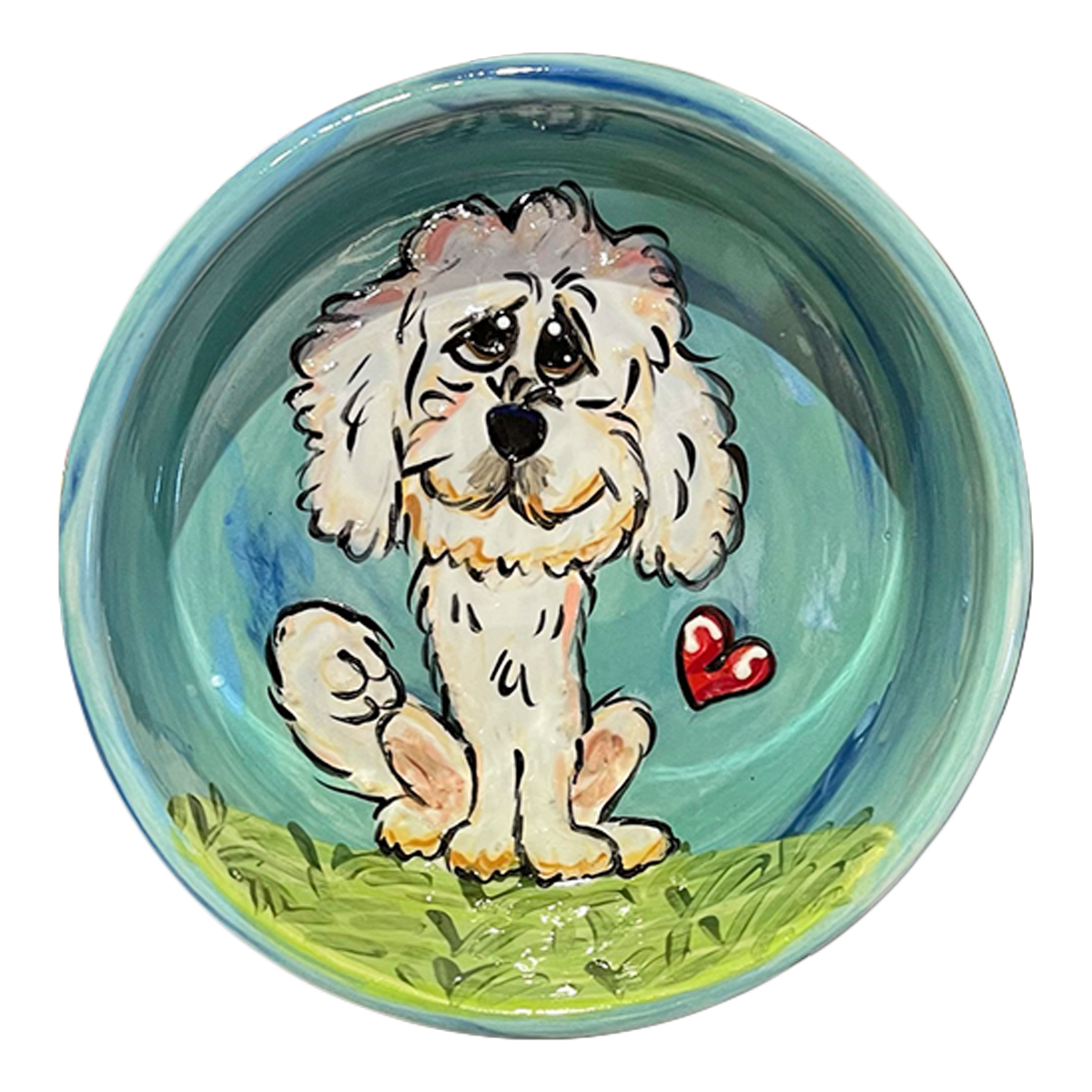 Faux Paw Productions – Großhandel Futternapf – Katze/Hund – Maltesisch | Hundenapf aus Keramik, handbemalt3