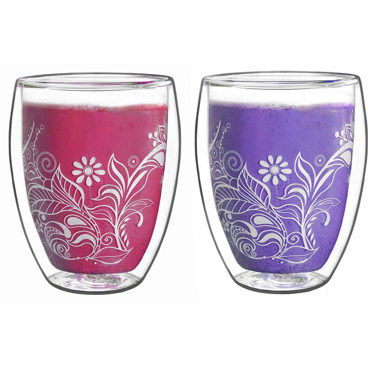 Creano – Copo/caneca por atacado – Copos Creano Thermo 250ml Branco Florido, com decoração, conjunto de 26