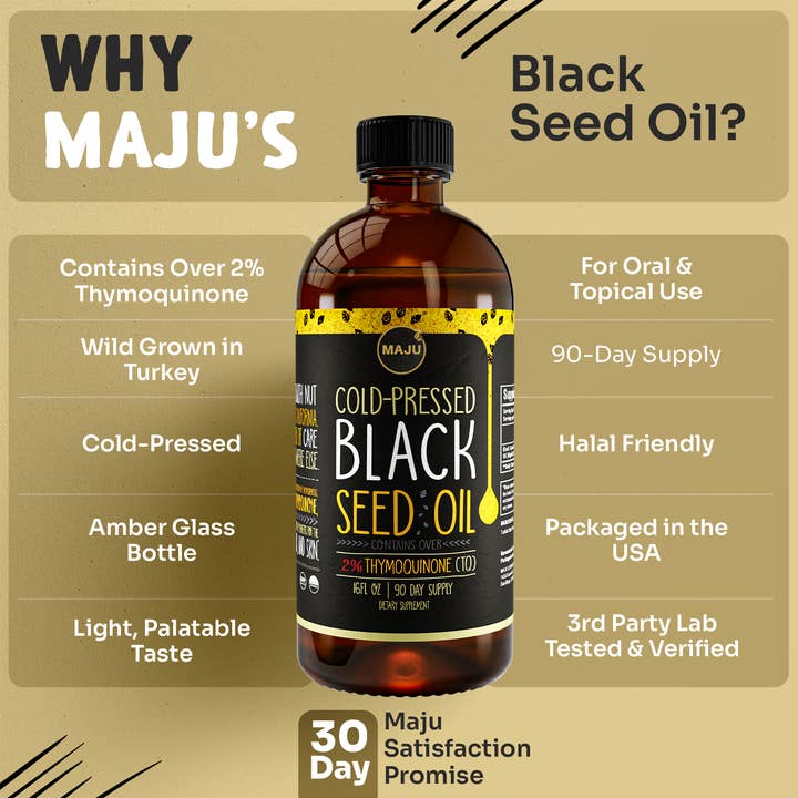 Maju Superfoods - Wholesale Oral Supplement/Vitamin - MAJU Black Seed Oil (16oz)5