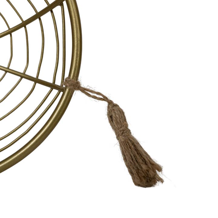 Foreside Home & Garden - Wholesale Jewelry Dish - SALE - Auden Brass Trinket Tray Metal with Jute Tassel4