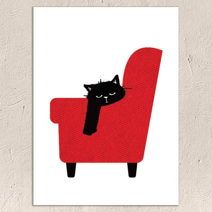 5x7 Lekfull Konst & Design | Tryck Röd Stol för wholesale av Happy Campurr