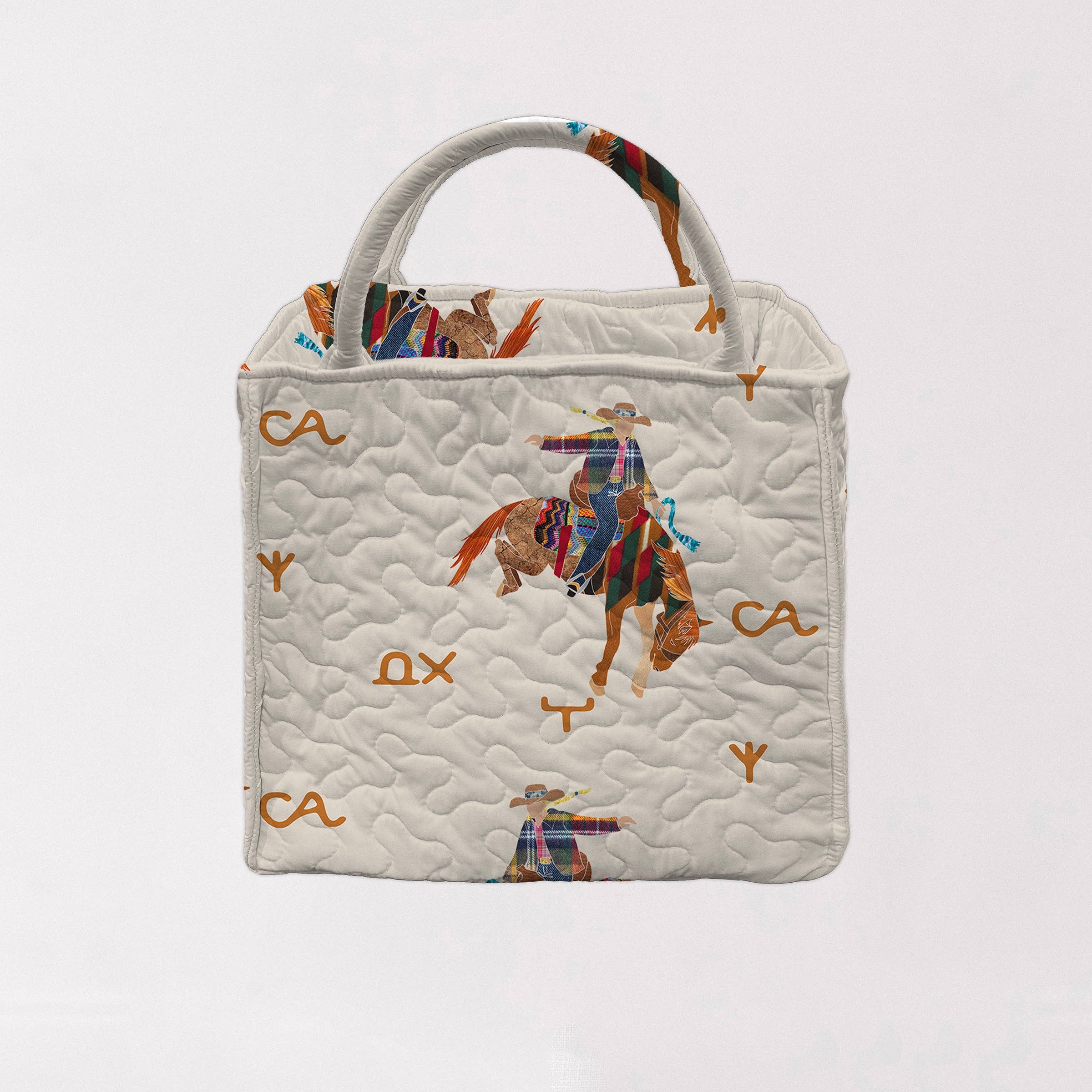 Ida Mae Home - Wholesale Tote Bag - Women's - Casey Cowgirl Patchwork Linen Quilted Handbag0