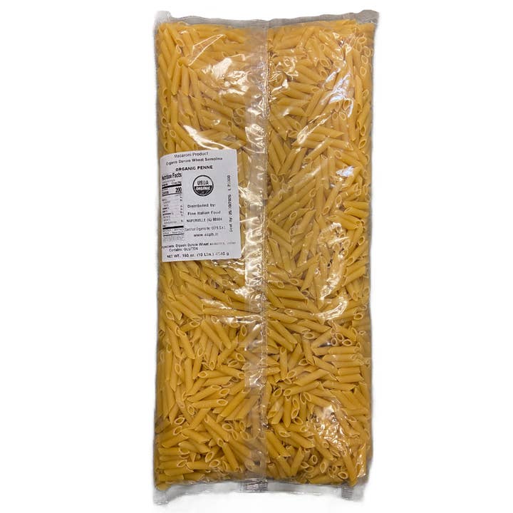 Fine Italian Food - Wholesale Pasta - Mantova Organic Italian Penne Rigate - Bulk 10lb