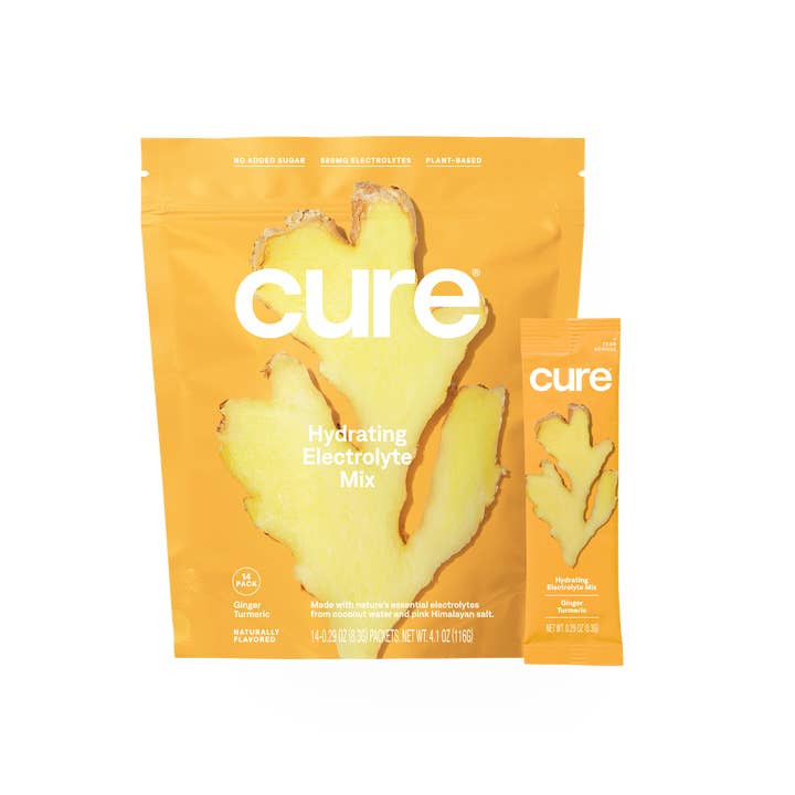 Cure Hydration - Wholesale Powdered Health Drink - Hydrating Electrolyte Drink Mix - Ginger Turmeric