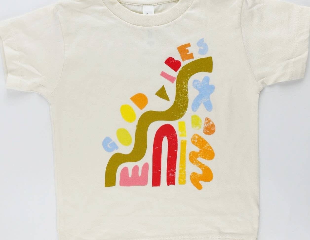 Cream Good Vibes T-Shirt for wholesale on Faire1