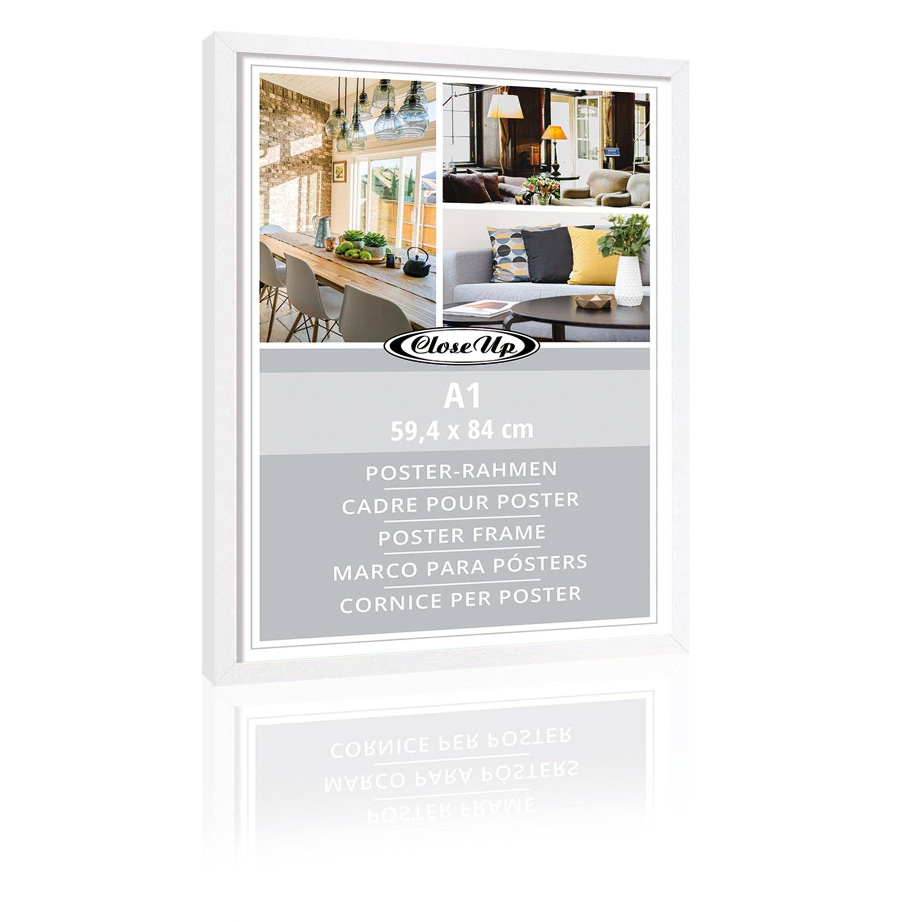 Close Up GmbH - Wholesale Picture Frame - Poster frame 59.4 x 84 cm Din A1, white wood decor0