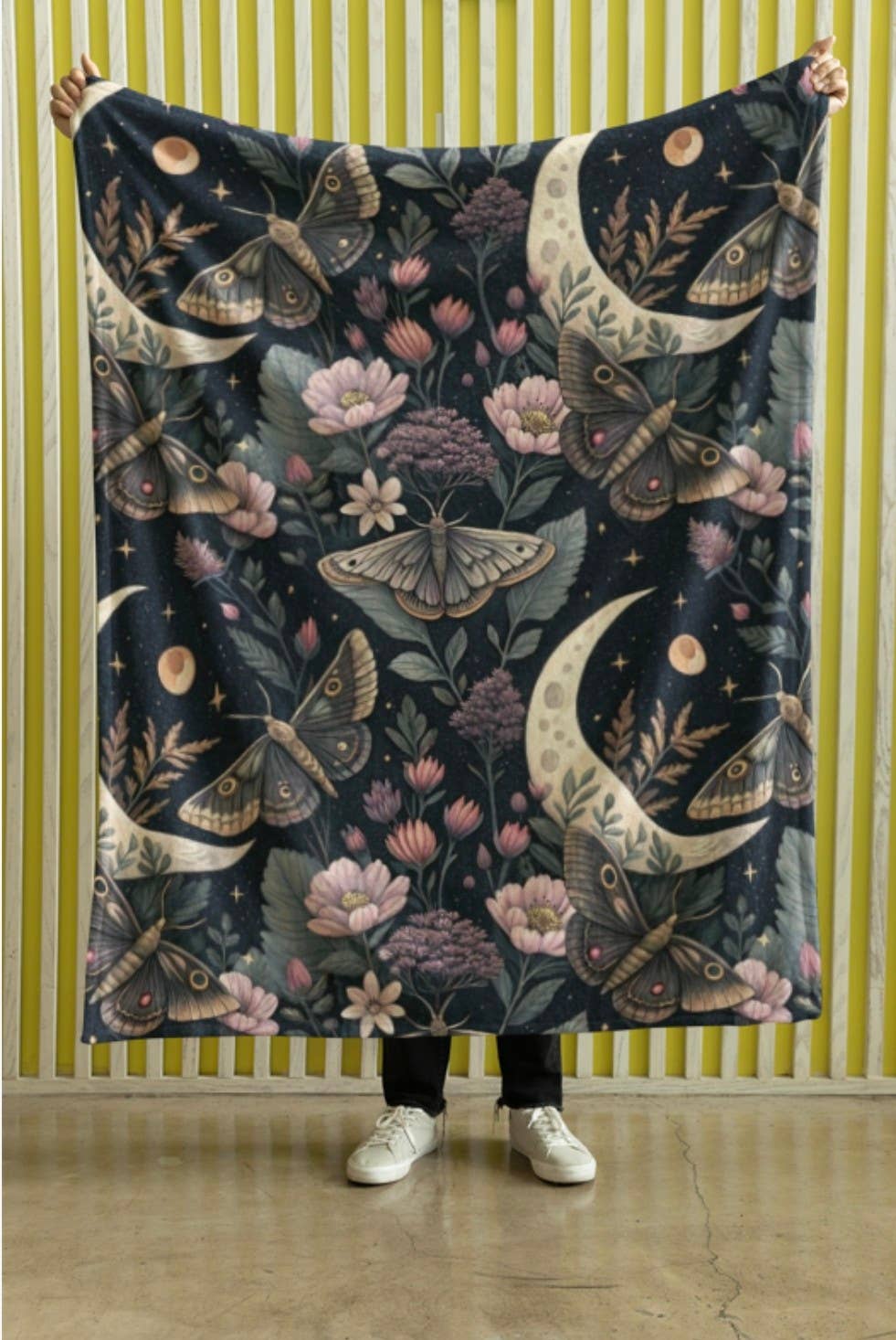 Upside Down Owl Farm - Wholesale Throw Blanket - Fleece Blanket, Mystical Moon Design, Plush Throw Blanket1