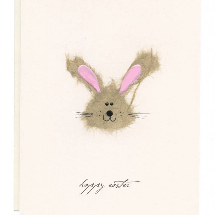 FLAUNT HANDMADE CORRESPONDENCES - Wholesale Easter Card - "Happy Easter" Bunny