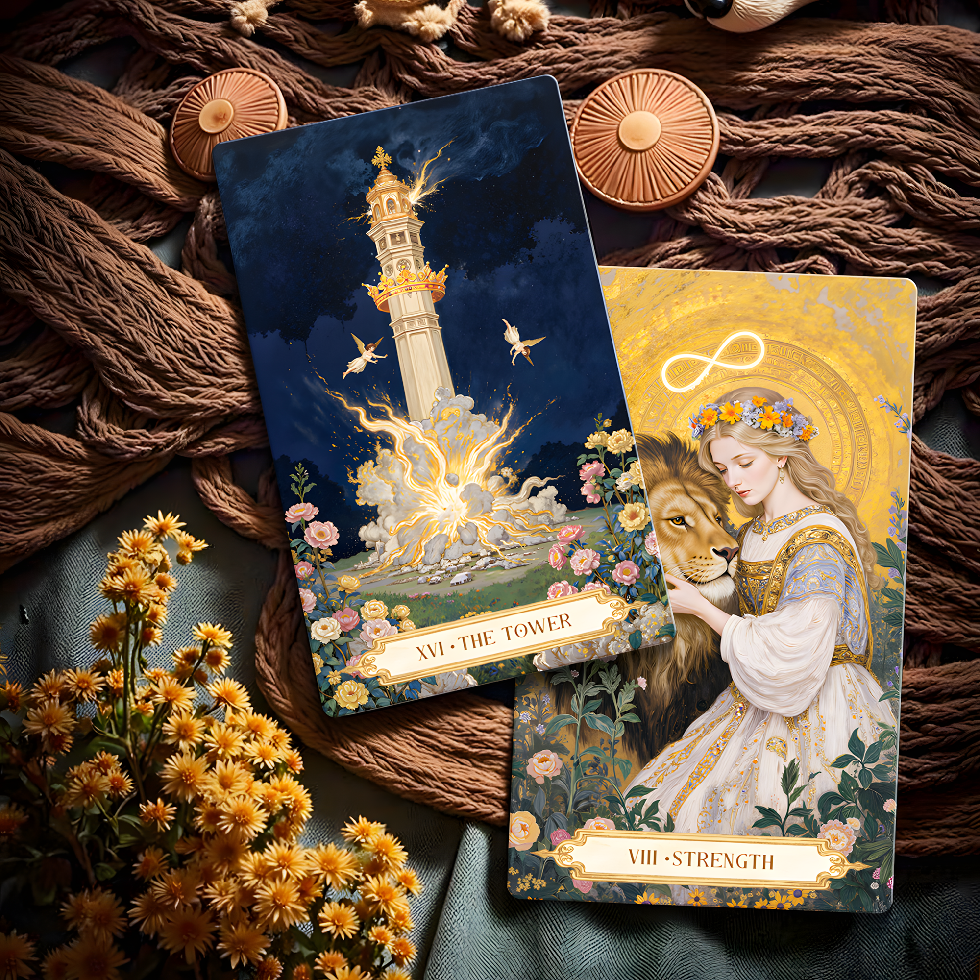 Vermilion Collection – wholesale Tarot-kort – Månskugga Blomsterlöfte Tarot12