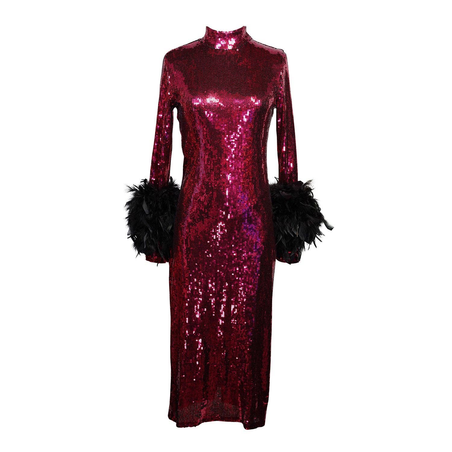 Jennafer Grace - Wholesale Jurk - Dames - Julianne jurk met lovertjes in zwarte kers10