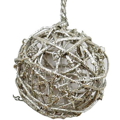 Impressive Enterprises, Inc. - Wholesale Ornament - ISB37630- 4in Rattan twig ball-CHM-8/96pcs