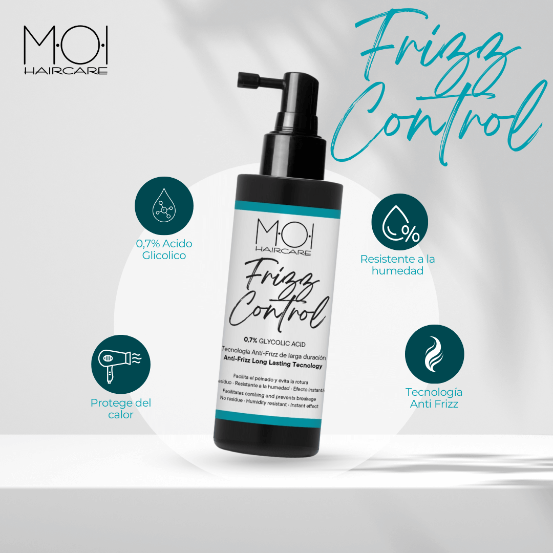 sesioMWorld - M·O·I Professional - Vendita all'ingrosso Lacca per capelli - Spray contro il crespo FRIZZ CONTROL 150 ml MOI1