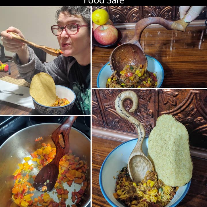 Chaos Woods - Wholesale Kitchen Spoon - Wood Spoon - Hand carved Poplar wood for cooking13