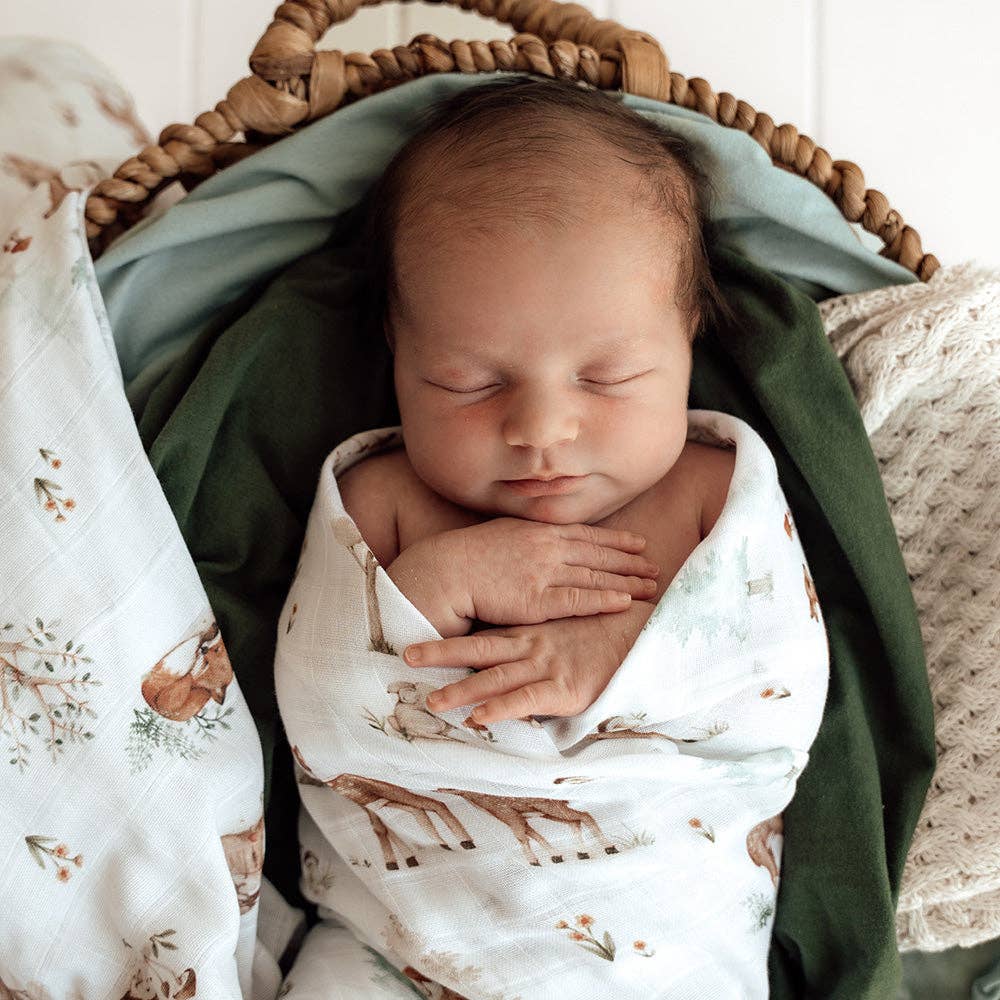 Snuggle Hunny - Wholesale Swaddle - Baby - Woodland Tales Organic Muslin Wrap2