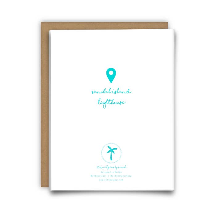 25 Sweetpeas - Wholesale Christmas Card - Sanibel Island Lighthouse Christmas Card2