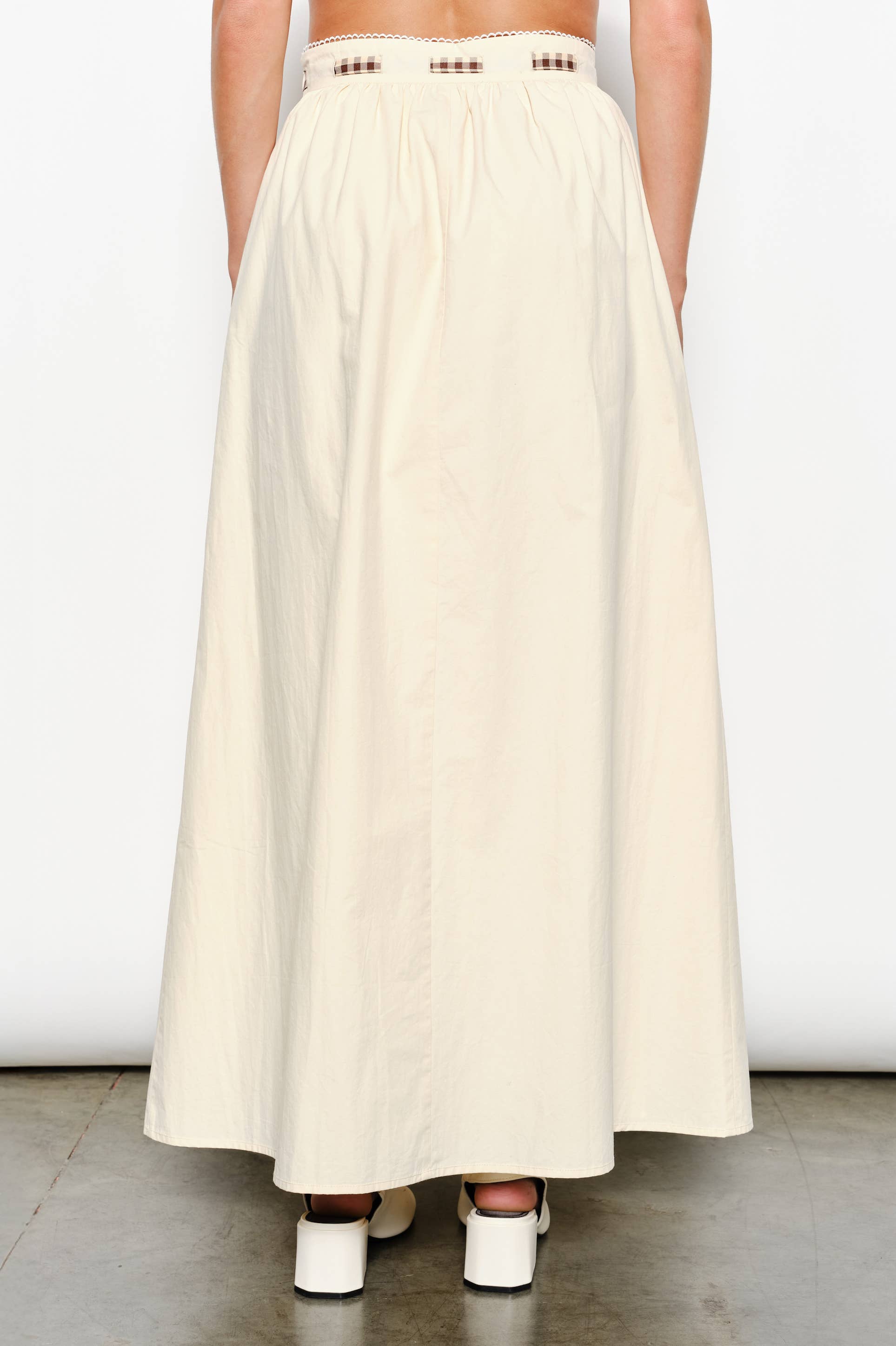 Beige OPHELIA FULL MAXI SKIRT - Whimsical, Timeless for wholesale on Faire4