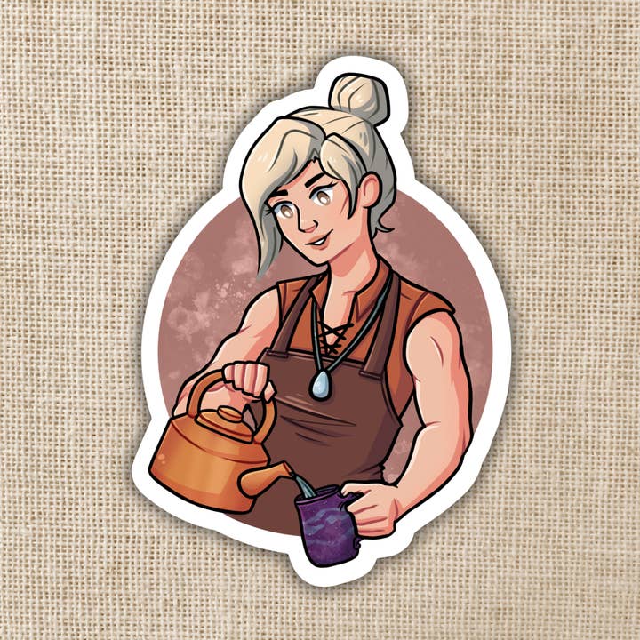 Reyna Sticker | Tomes & Tea for wholesale by Kingdom of Threads