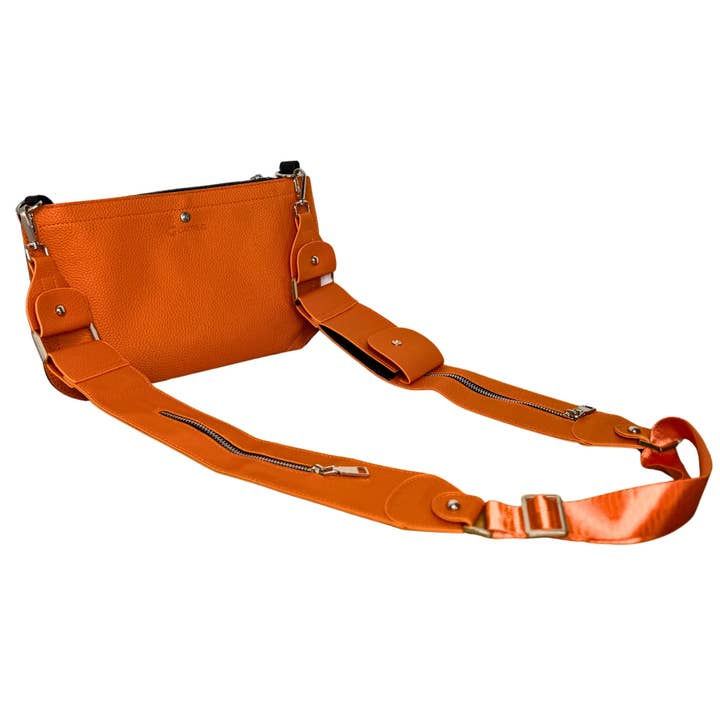 Bundle: The Original Pebble Orange Purse + Orange Stashie for wholesale by Caitie G