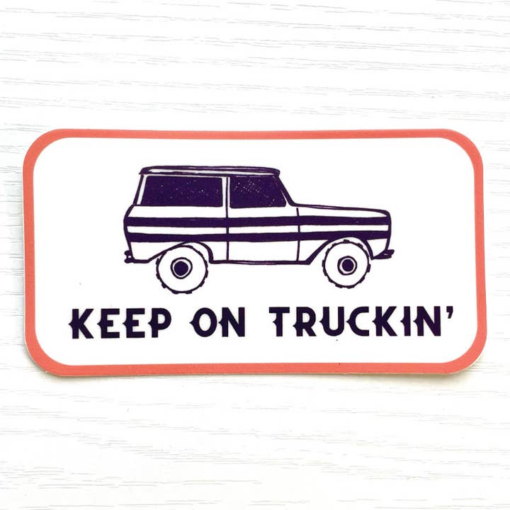 Keep On Truckin' Sticker for wholesale by Jenni Earle